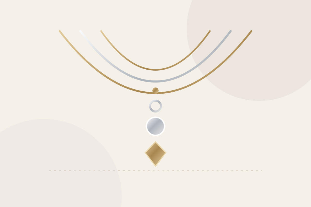 Editorial illustration of necklace lengths and layered chains