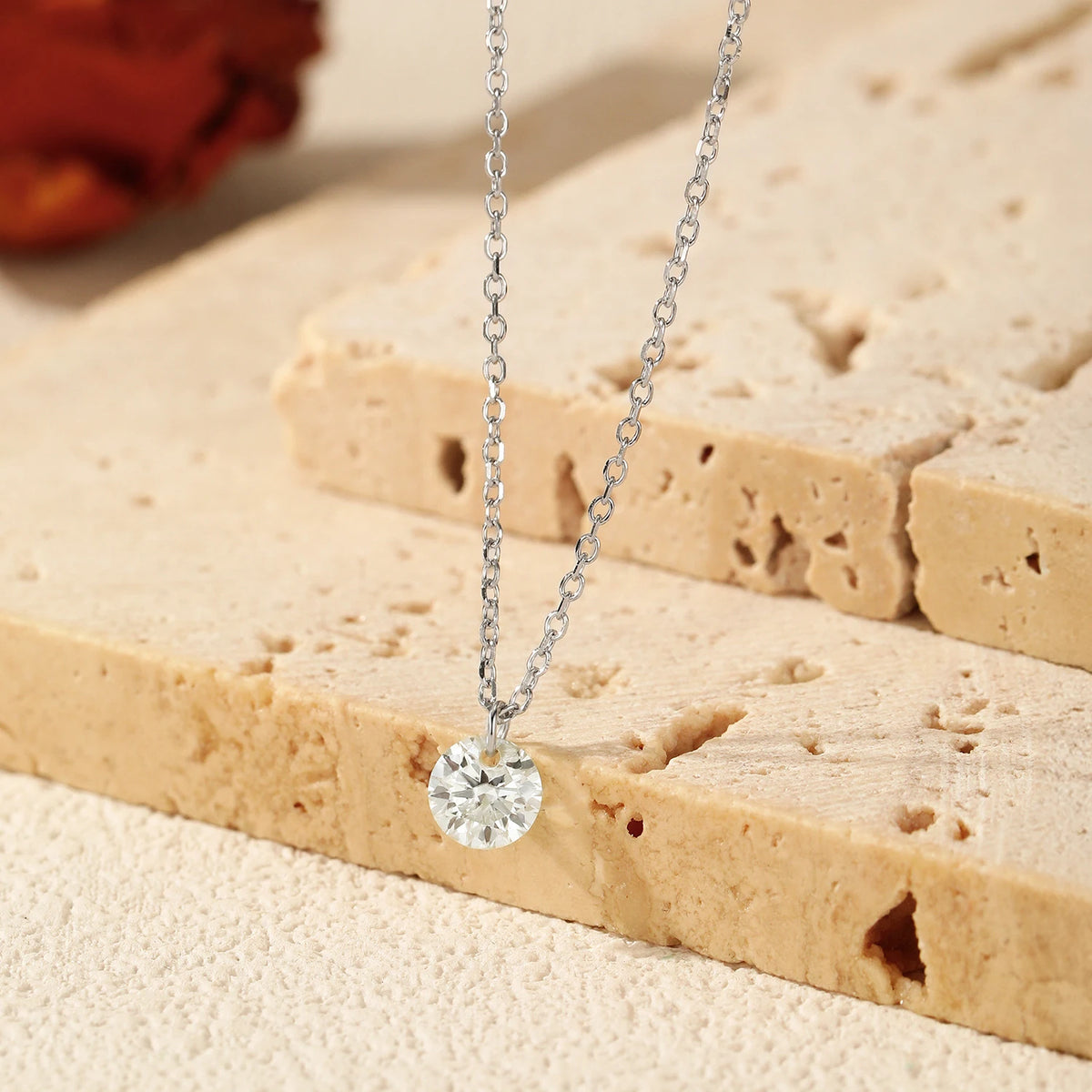 925 Sterling Silver Classic Round Pendant (Necklace)