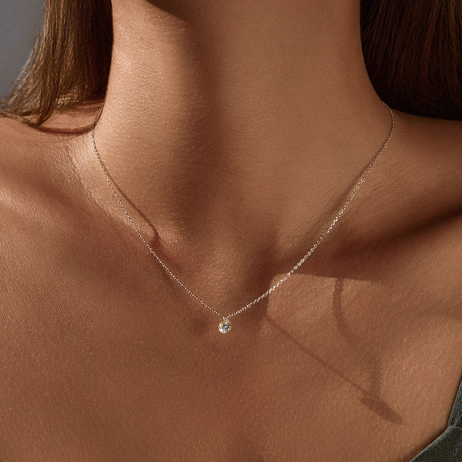 925 Sterling Silver Classic Round Pendant (Necklace)